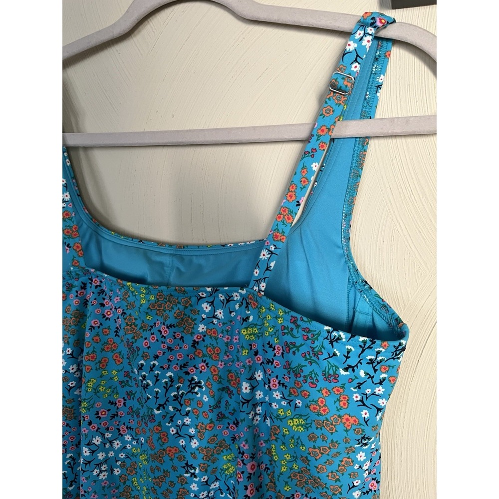 Lands End Size 10 Square Neck Tankini Swimsuit Top - Picture 8 of 13